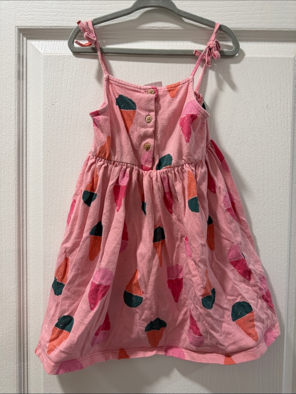 Zara Pink Ice Cream Print Tie-Shoulder Sundress Size 3-4